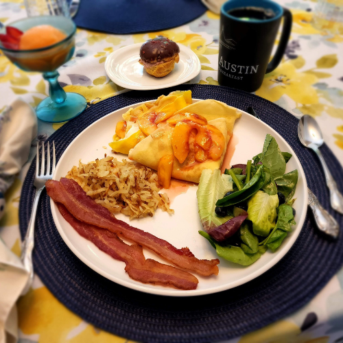 Image of breakfast plate at port austin bed and breakfast