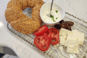 Port_Austin_Bed_and_Breakfast_Port_Austin_Michigan_Hotel_Image 22 - Port Austin Bed & Breakfast Turkish street bread with cheese and olives