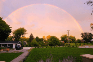 Port_Austin_Bed_and_Breakfast_Port_Austin_Michigan_Hotel_Image 23 - Port Austin Bed & Breakfast Rainbow over backyard